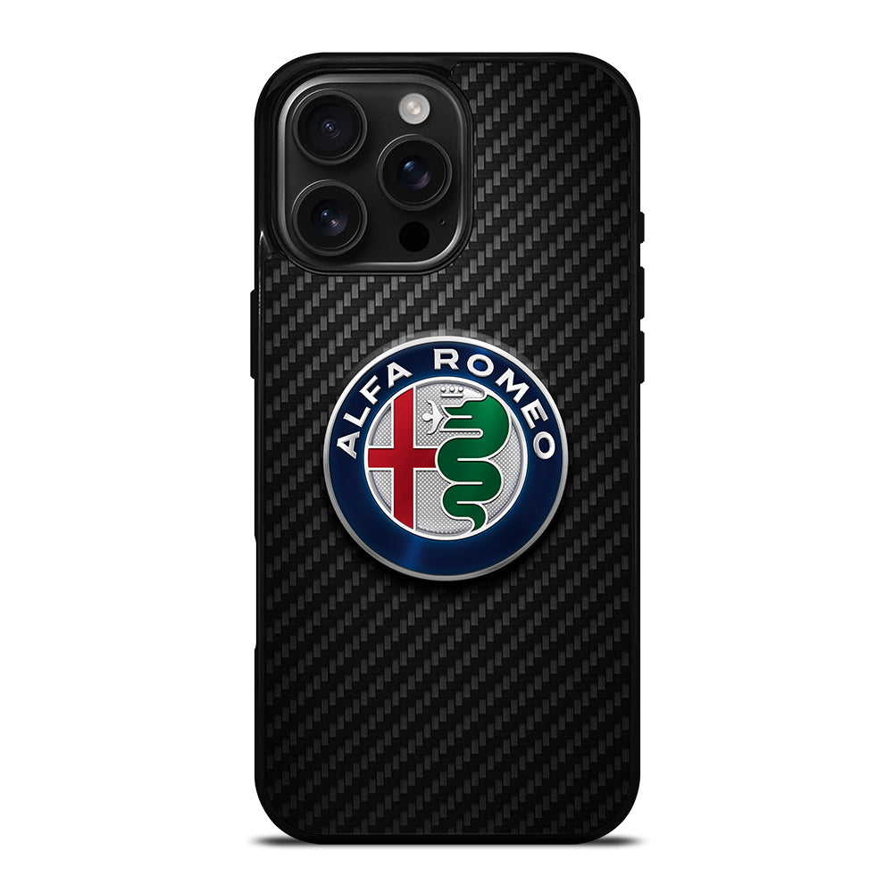 ALFA ROMEO CARBON EMBLEM iPhone 16 Pro Max Case Cover
