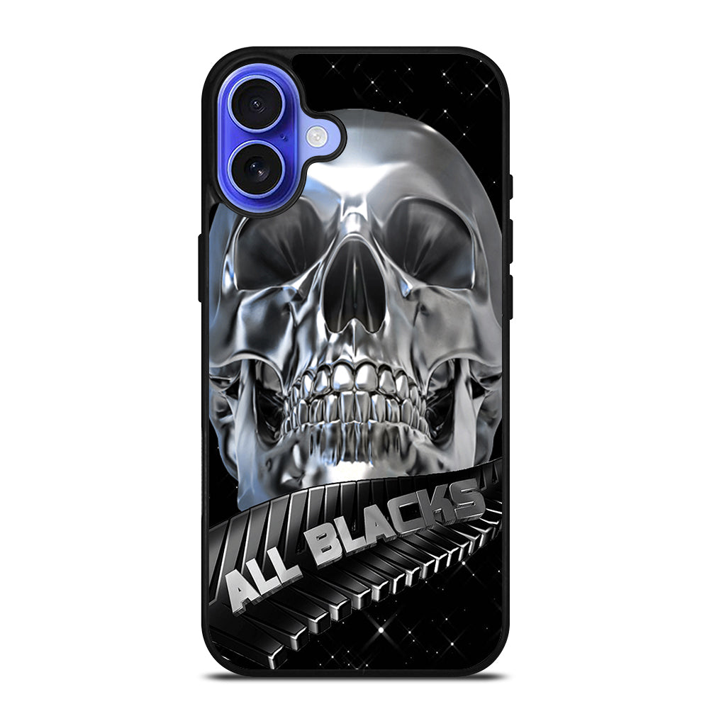 ALL BLACKS NEW ZEALAND RUGBY SKULL iPhone 16 Case Cover