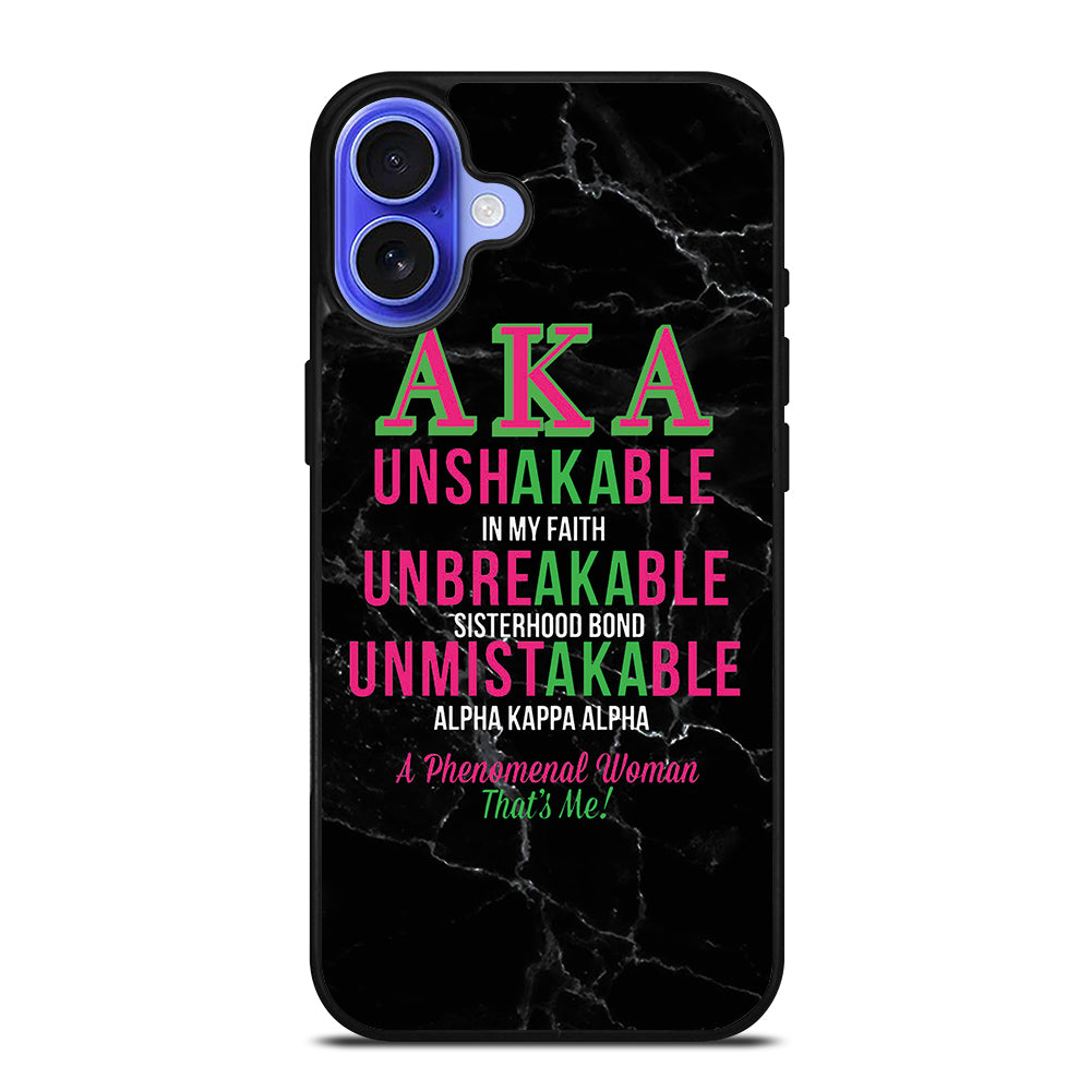ALPHA KAPPA ALPHA BLACK MARBLE iPhone 16 Case Cover