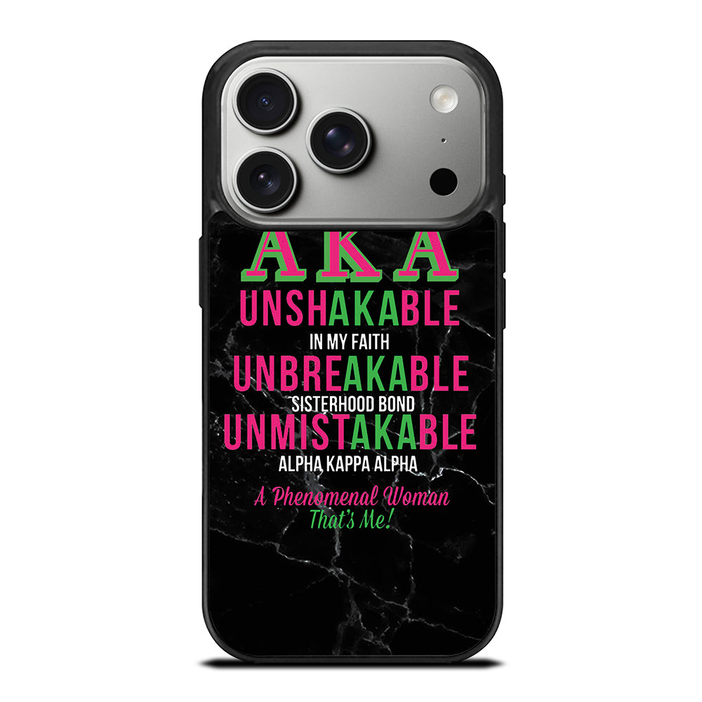 ALPHA KAPPA ALPHA BLACK MARBLE iPhone 17 Pro Case Cover