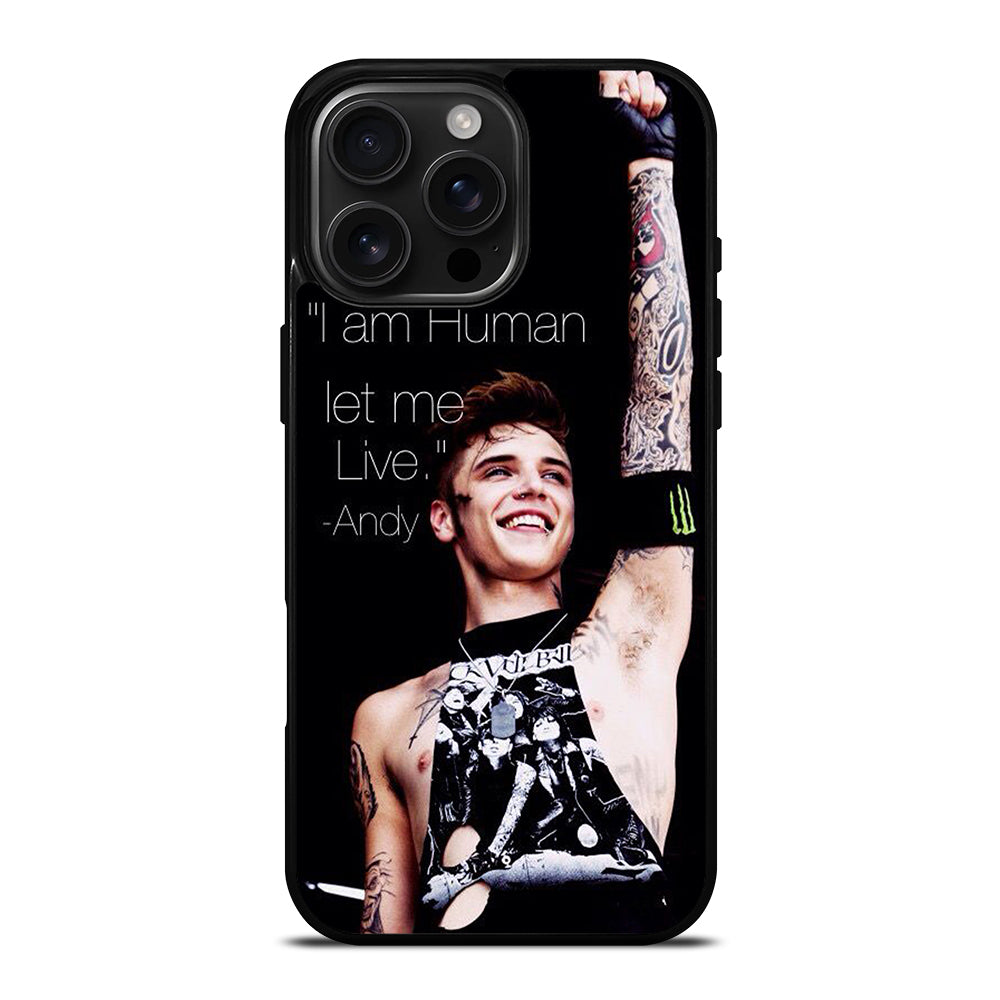 ANDY BIERSACK BLACK VEIL BRIDES QUOTE iPhone 16 Pro Max Case Cover