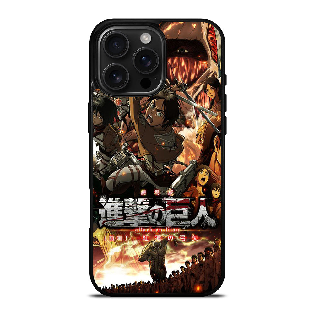ANIME ATTACK ON TITAN CHARACTER iPhone 16 Pro Max Case Cover