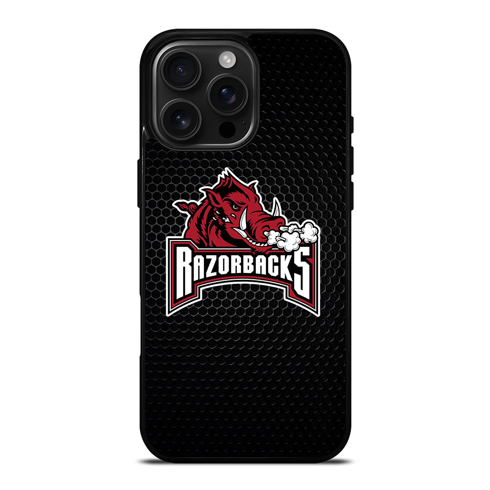 ARKANSAS RAZORBACKS METAL LOGO iPhone 16 Pro Max Case Cover
