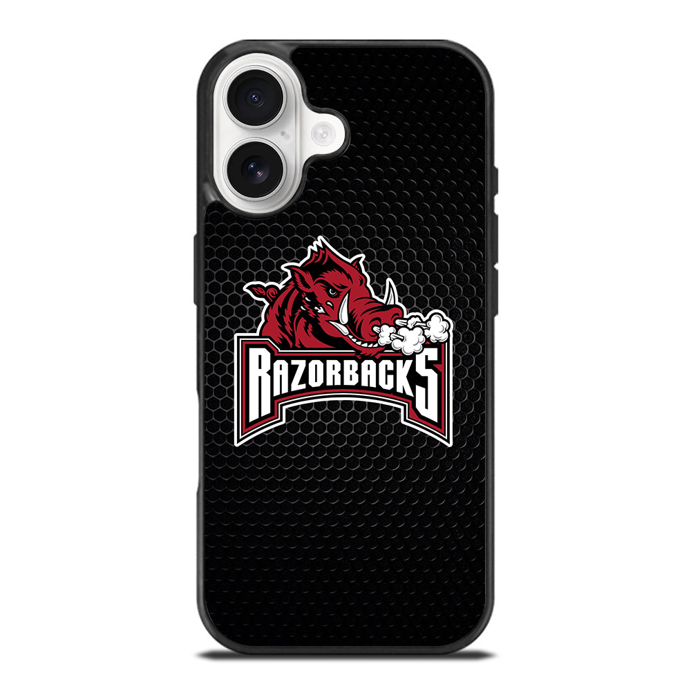 ARKANSAS RAZORBACKS METAL LOGO iPhone 17 Case Cover