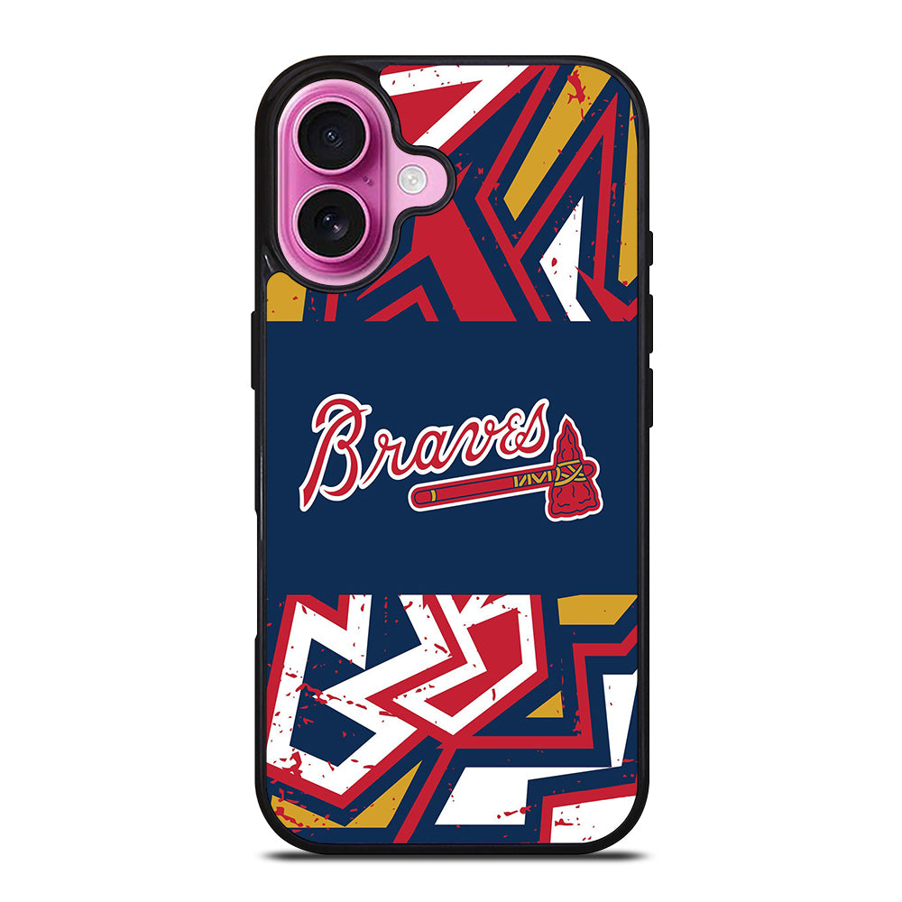 ATLANTA BRAVES ART LOGO 2 iPhone 16 Plus Case Cover