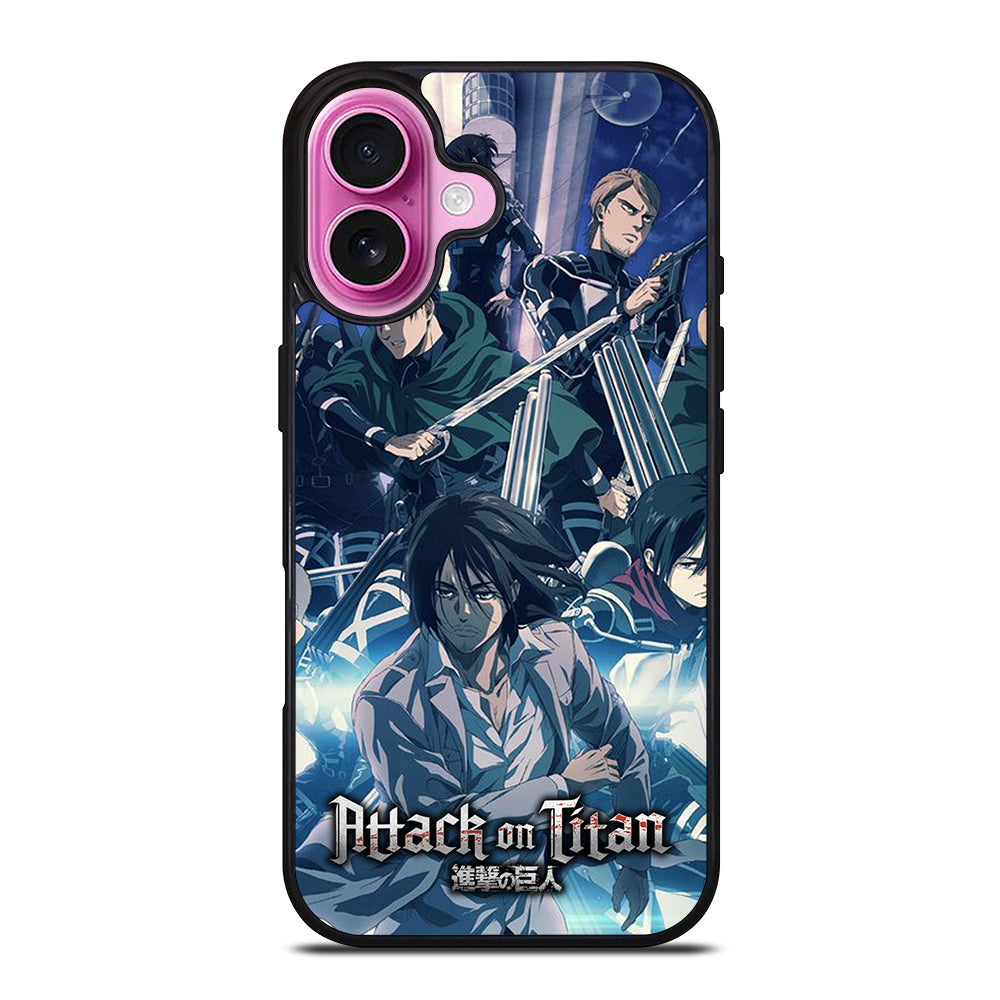 ATTACK ON TITAN ANIME CHARACTER iPhone 16 Plus Case Cover