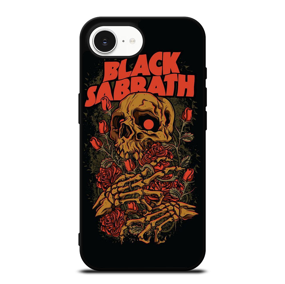 BLACK SABBATH SKULL ROSE LOGO iPhone 16e Case Cover