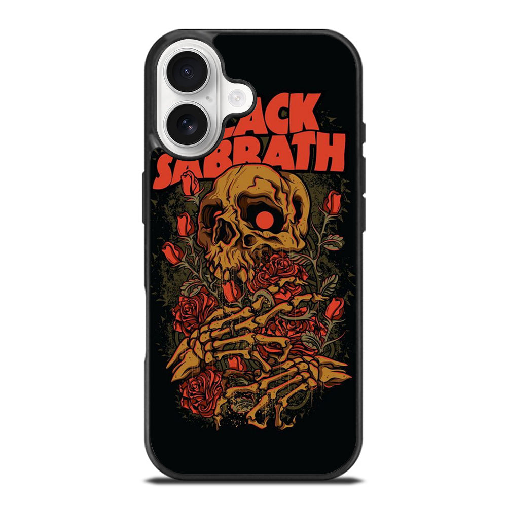 BLACK SABBATH SKULL ROSE LOGO iPhone 17 Case Cover