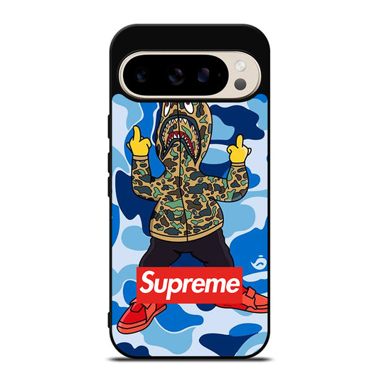 CAMO BAPE SHARK BLUE Google Pixel 9 Pro Case Cover