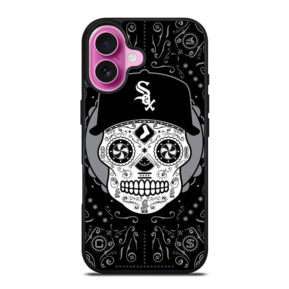CHICAGO WHITE SOX SKULL LOGO iPhone 16 Plus Case Cover