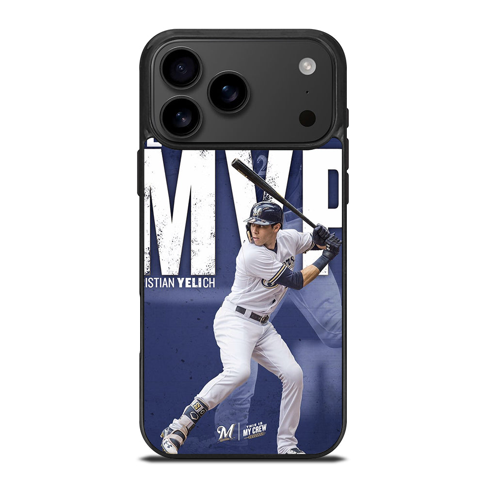 CHRISTIAN YELICH MILWAUKEE BREWERS FOOTBALL 2 iPhone 17 Pro Max Case Cover