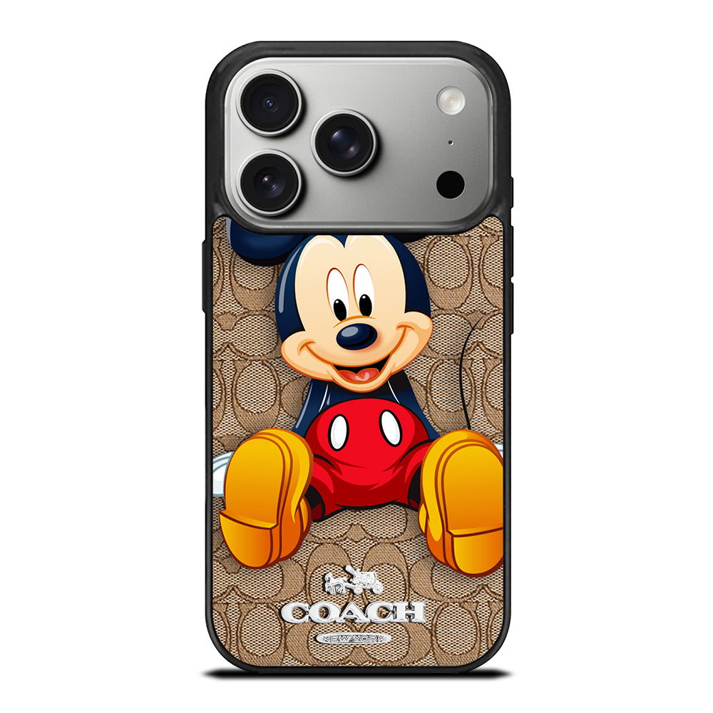 COACH BROWN MICKEY MOUSE iPhone 17 Pro Case Cover