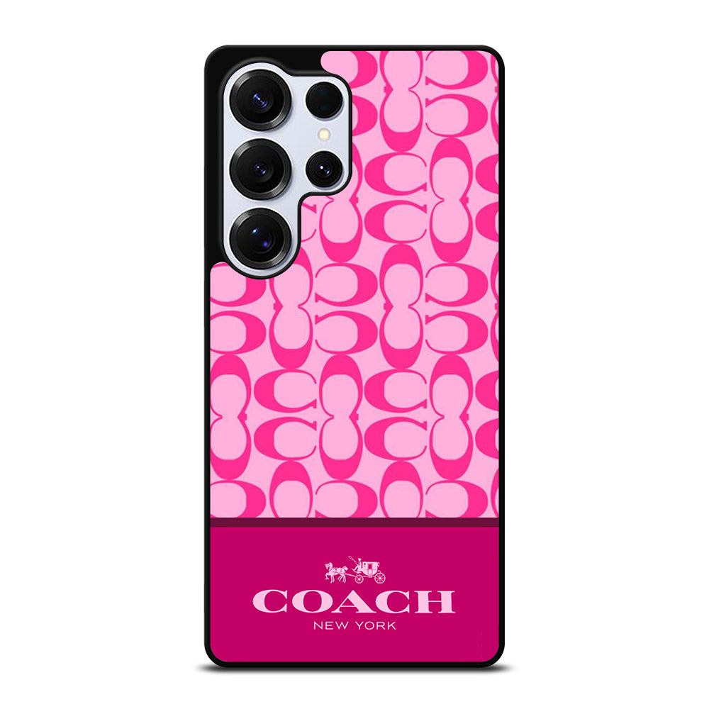 COACH NEW YORK PINK PATTERN Samsung Galaxy S25 Ultra Case Cover