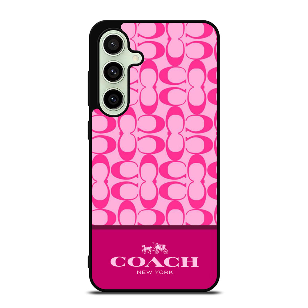 COACH NEW YORK PINK PATTERN Samsung Galaxy S24 FE Case Cover