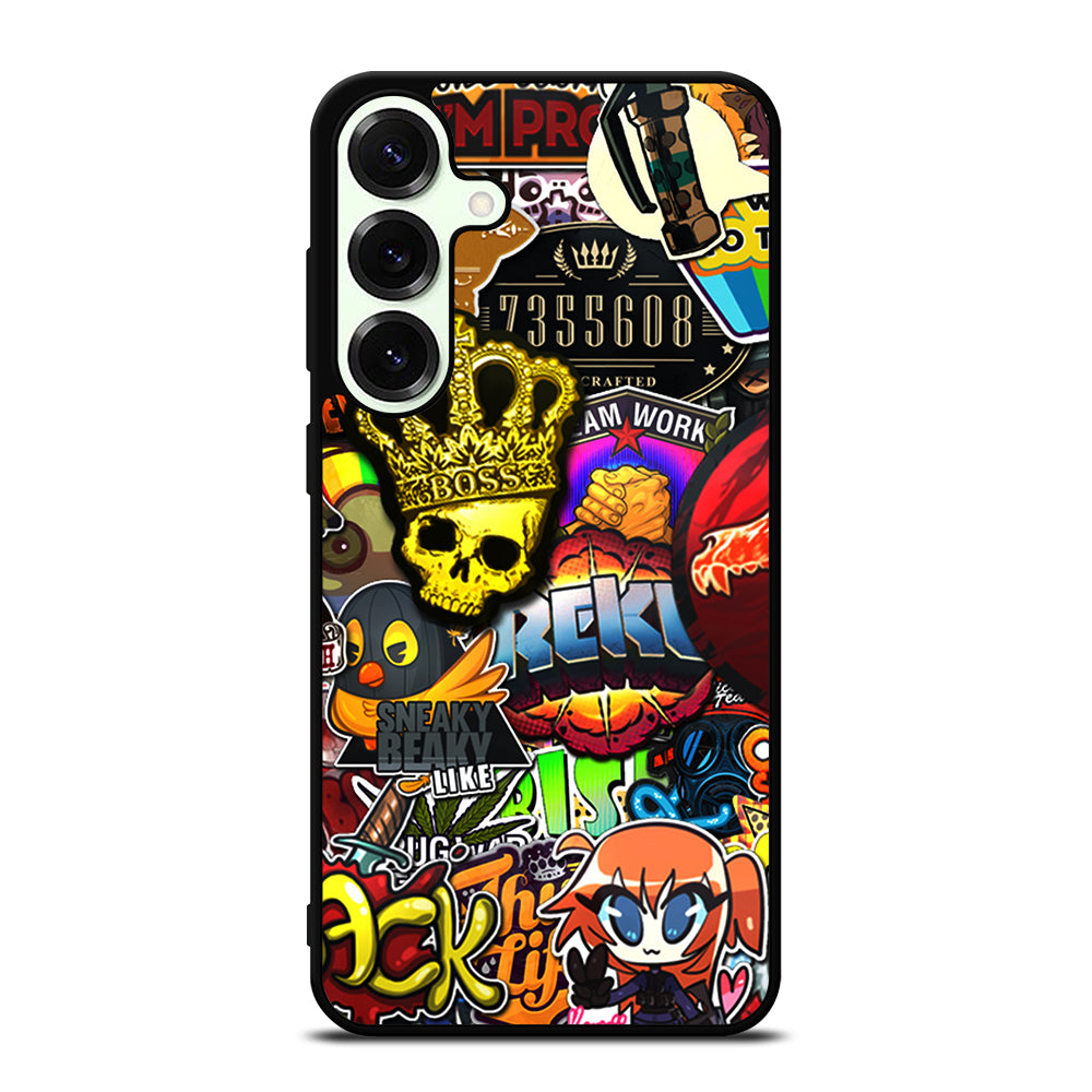 CSGO STICKER BOMB PATTERN Samsung Galaxy S25 Plus Case Cover