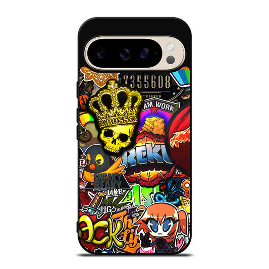 CSGO STICKER BOMB PATTERN Google Pixel 9 Pro Case Cover