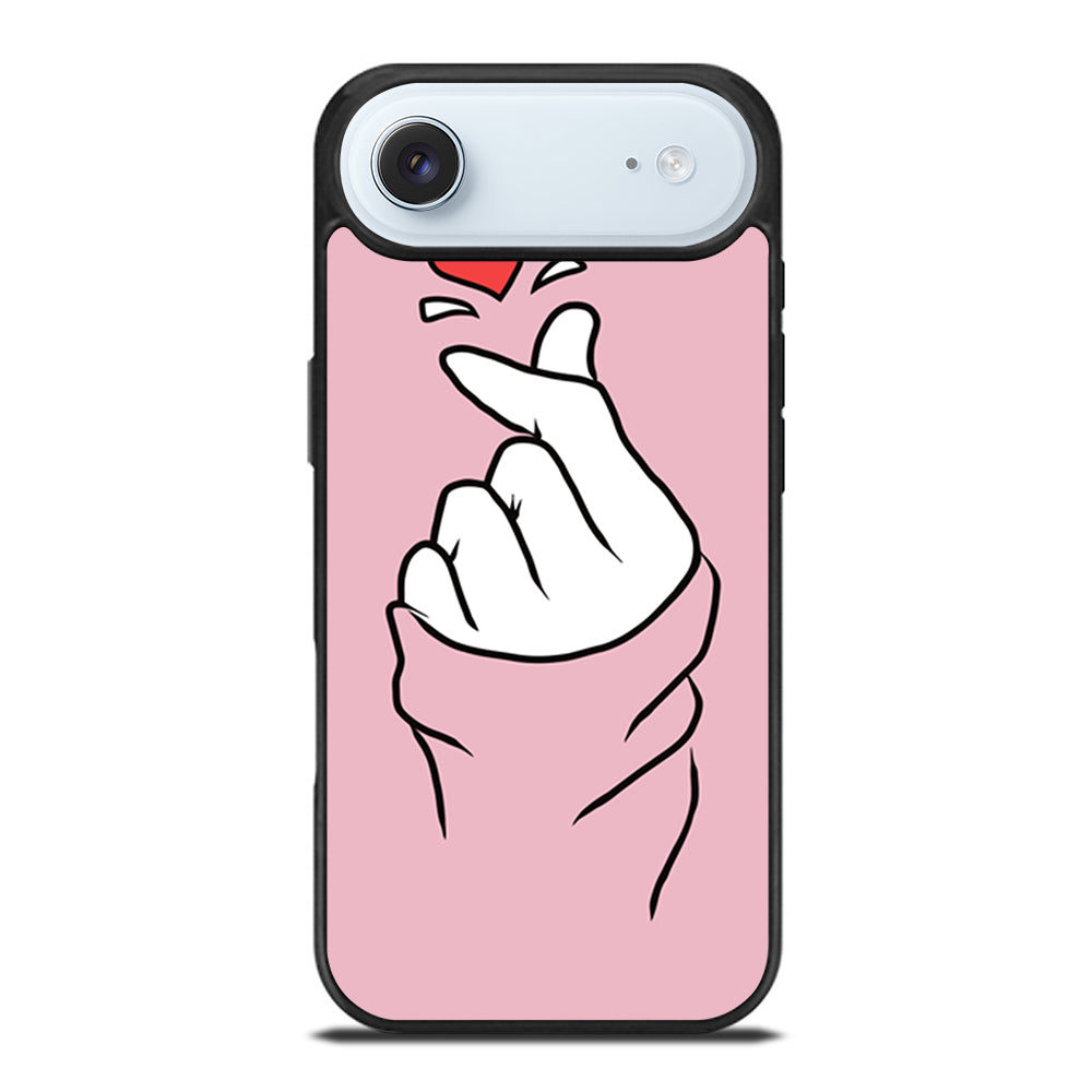 CUTE HEART FINGER PINK iPhone Air Case Cover