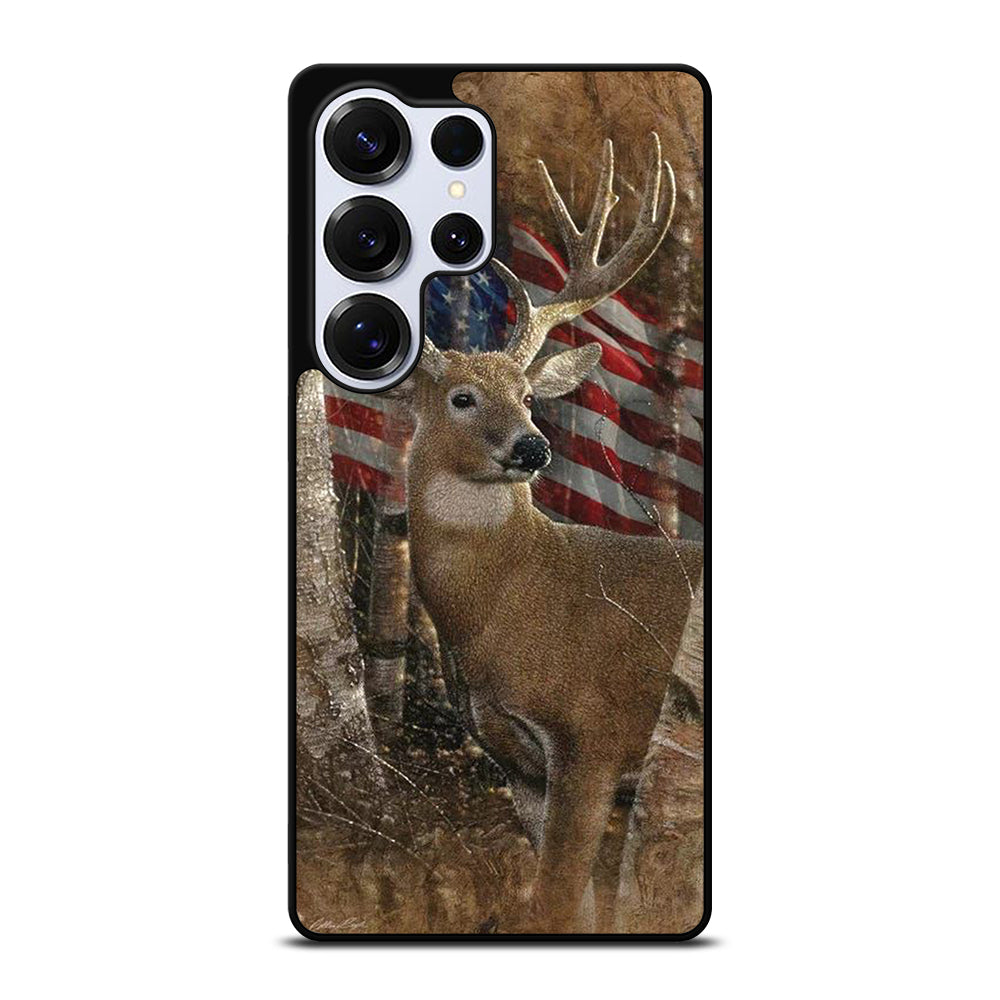 DEER HUNTING AMERICAN FLAG Samsung Galaxy S25 Ultra Case Cover