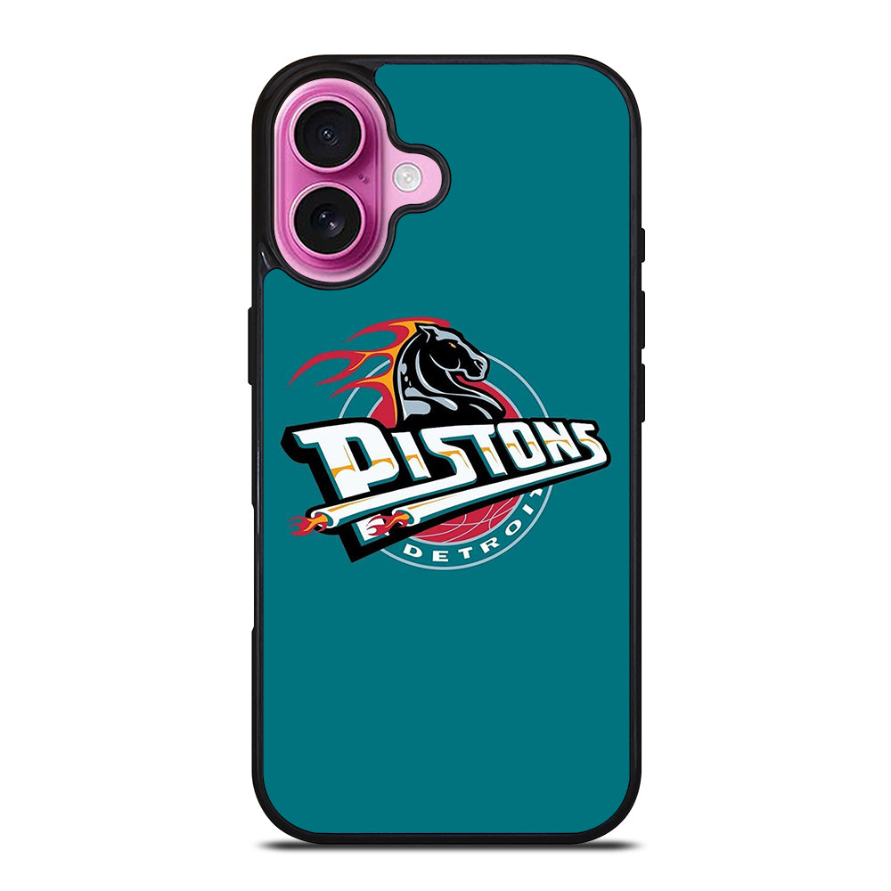 DETROIT PISTONS LOGO BASKETBALL iPhone 16 Plus Case Cover