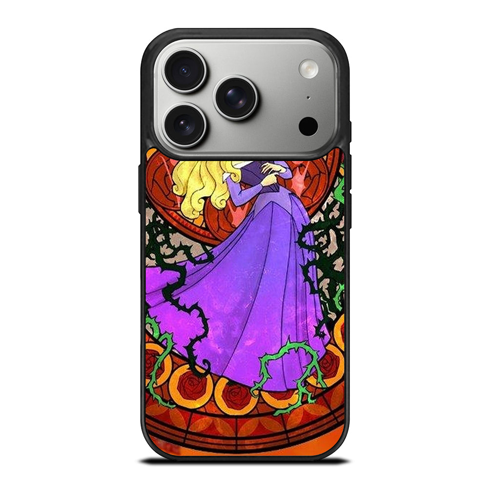 DISNEY SLEEPING BEAUTY STAINED GLASS iPhone 17 Pro Case Cover