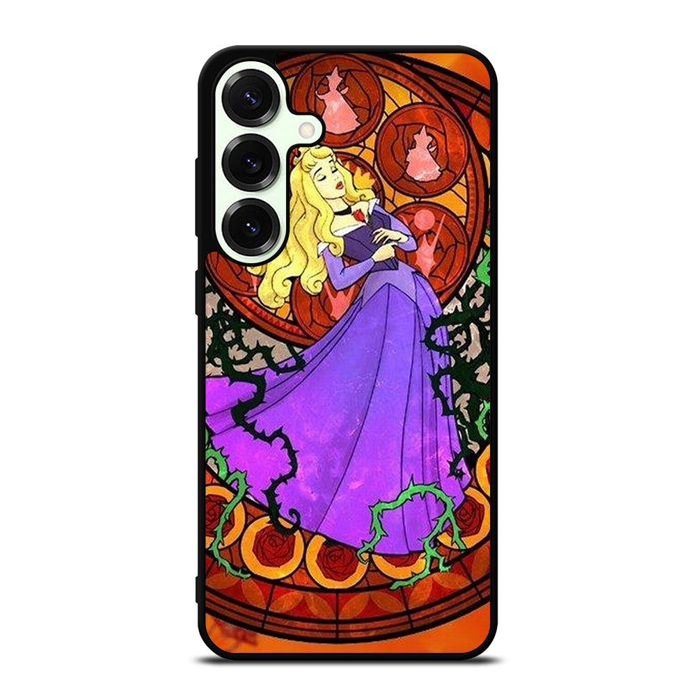 DISNEY SLEEPING BEAUTY STAINED GLASS Samsung Galaxy S25 Plus Case Cover