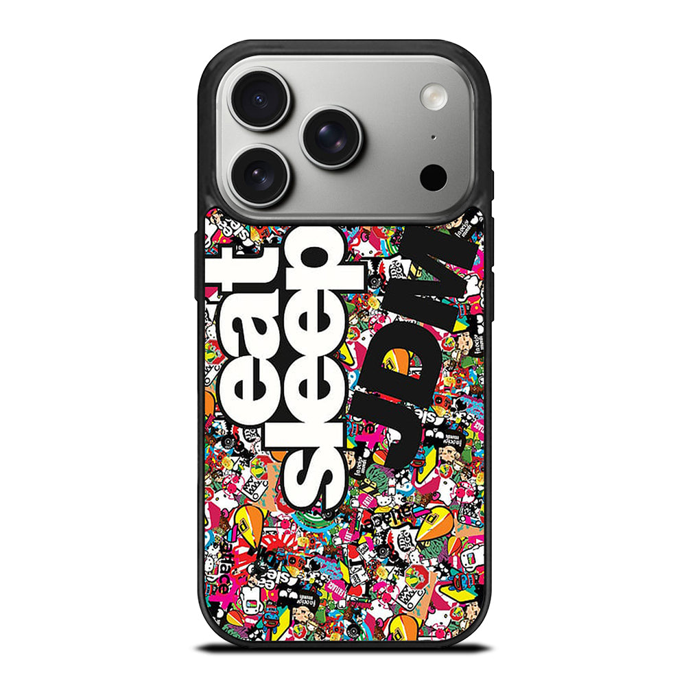 EAT SLEEP JDM STICKER BOMB iPhone 17 Pro Case Cover