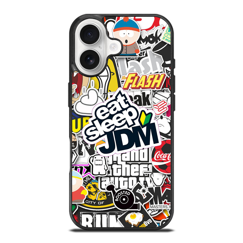 EAT SLEEP JDM STICKER iPhone 17 Case Cover