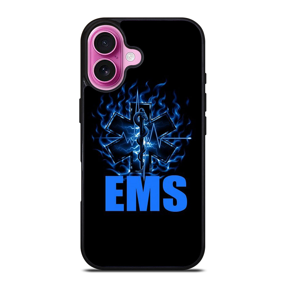 EMT EMS MEDICAL BLACK LOGO iPhone 16 Plus Case Cover