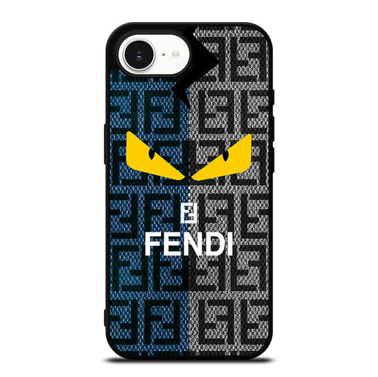 FENDI ROMA BLUE GRAY PATTERN iPhone 16e Case Cover