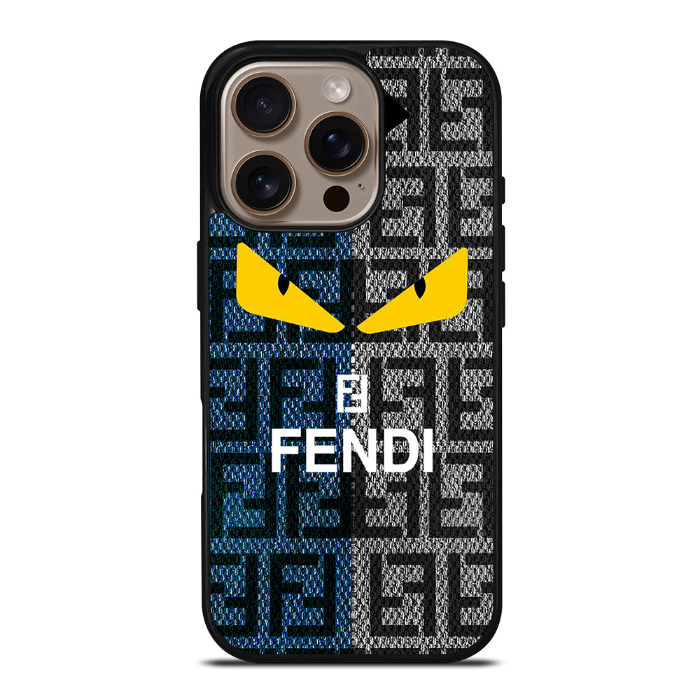 FENDI ROMA BLUE GRAY PATTERN iPhone 16 Pro Case Cover casecentro