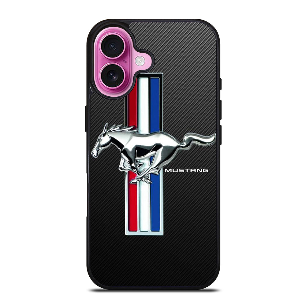 FORD MUSTANG GT CARBON LOGO iPhone 16 Plus Case Cover