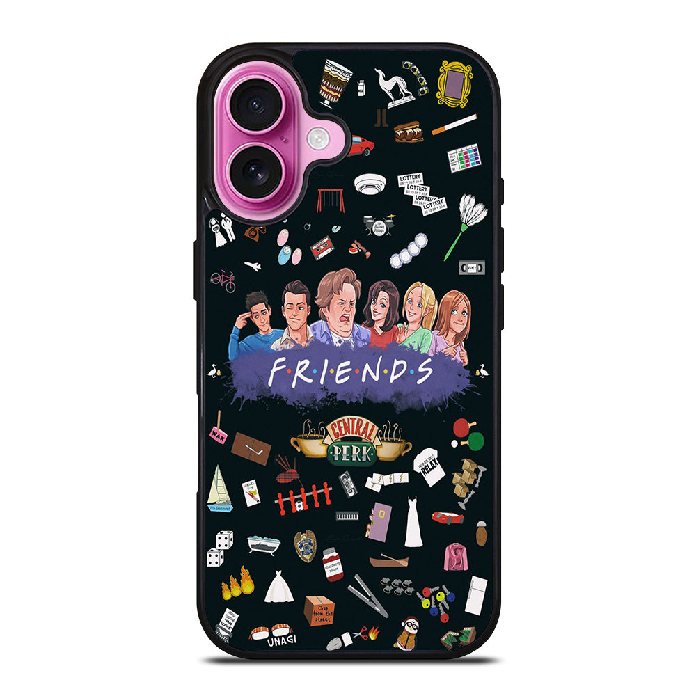 FRIENDS TV SERIES PATTERN LOGO iPhone 16 Plus Case Cover