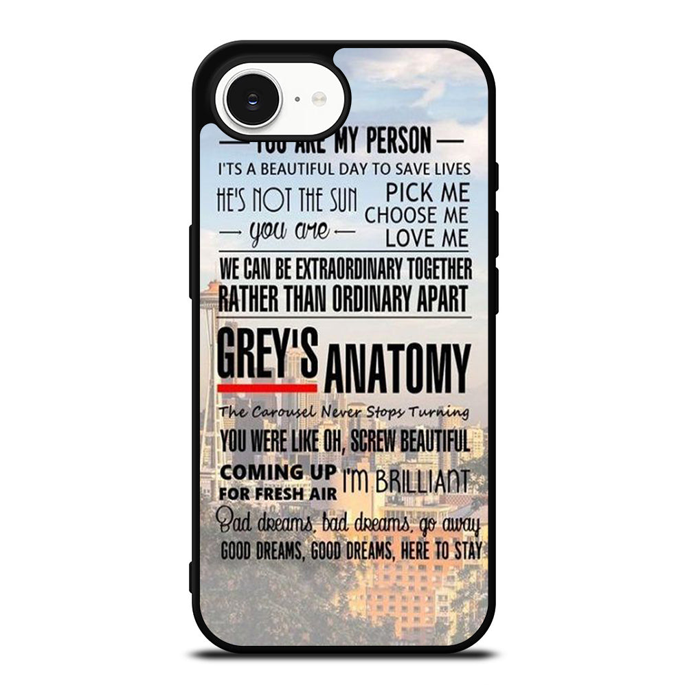 GREY'S ANATOMY QUOTE iPhone 16e Case Cover