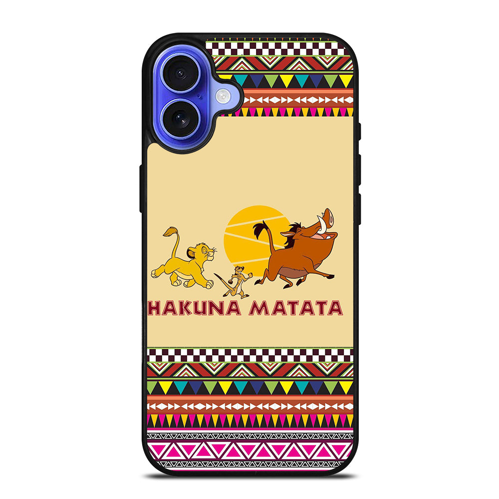 HAKUNA MATATA LION KING AZTEC PATTERN 2 iPhone 16 Case Cover