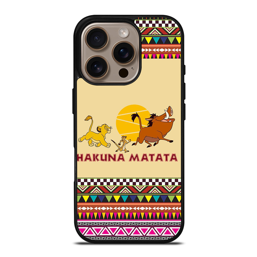 HAKUNA MATATA LION KING AZTEC PATTERN 2 iPhone 16 Pro Case Cover