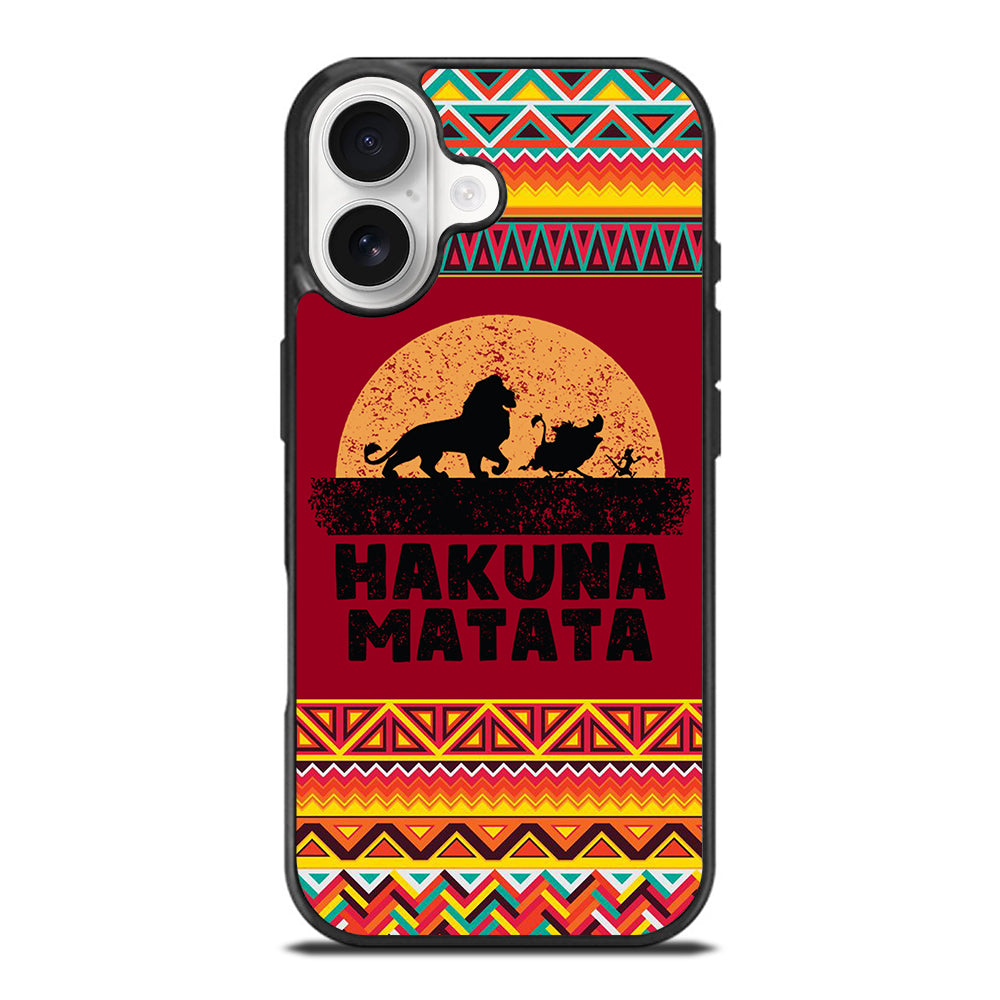 HAKUNA MATATA LION KING AZTEC PATTERN 3 iPhone 17 Case Cover