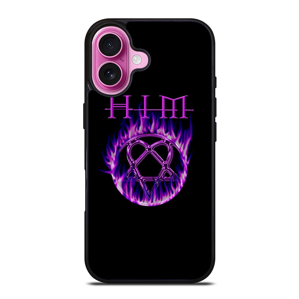 HIM BAND LOGO FLAME iPhone 16 Plus Case Cover