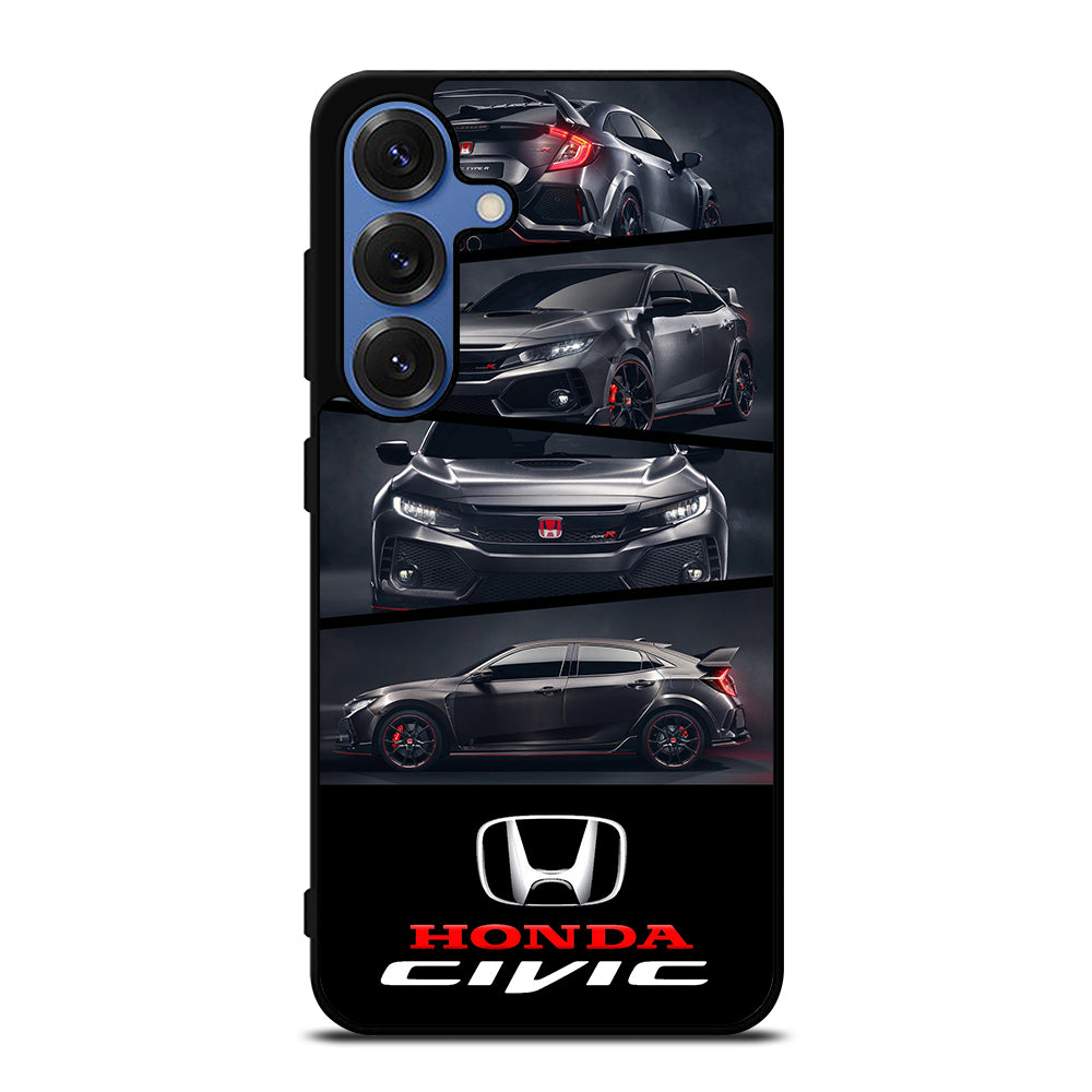 HONDA CIVIC BLACK CAR Samsung Galaxy S25 Case Cover