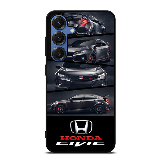 HONDA CIVIC BLACK CAR Samsung Galaxy S25 Case Cover