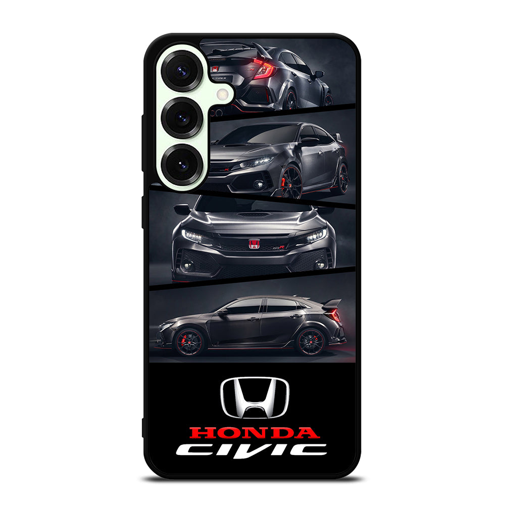 HONDA CIVIC BLACK CAR Samsung Galaxy S25 Plus Case Cover