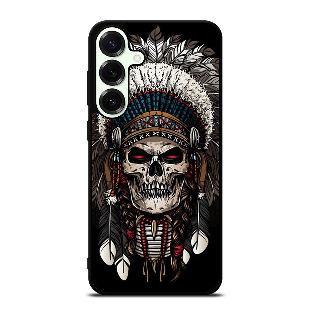 INDIAN FEATHER SKULL ART 2 Samsung Galaxy S25 Plus Case Cover
