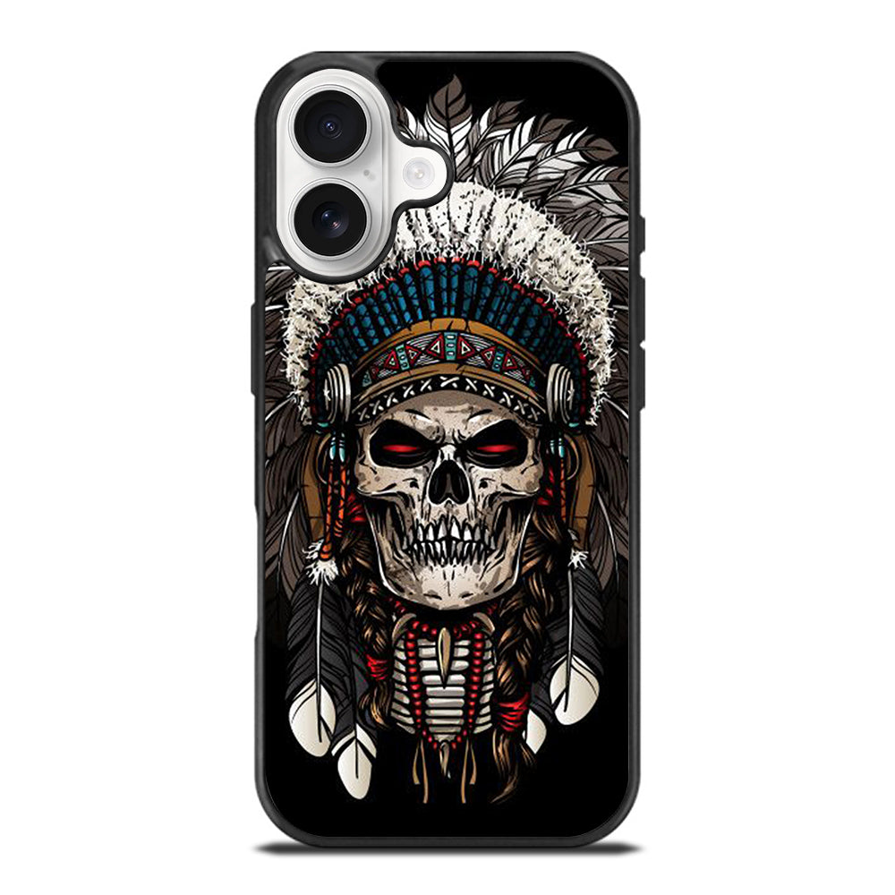 INDIAN FEATHER SKULL ART 2 iPhone 17 Case Cover
