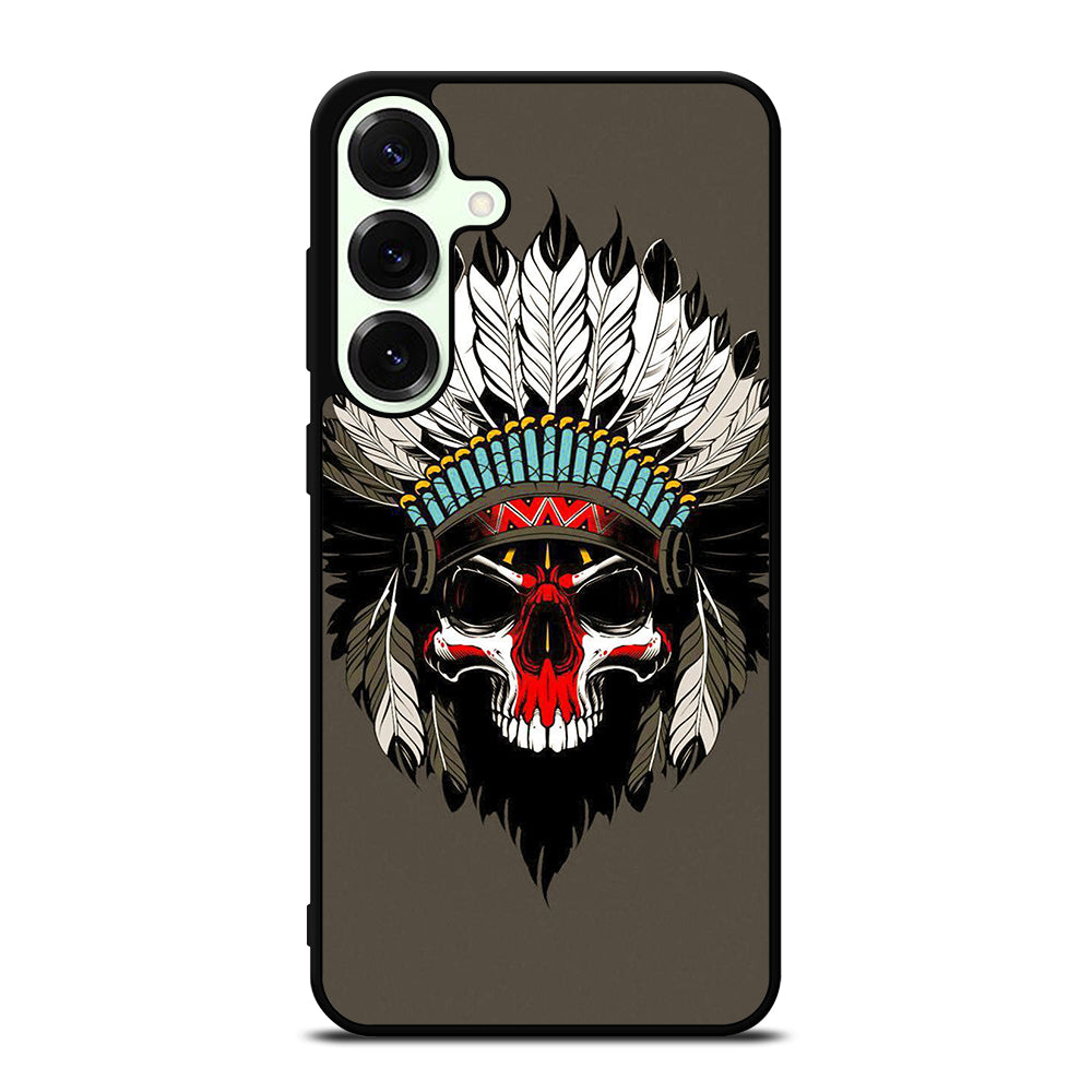 INDIAN FEATHER SKULL ART Samsung Galaxy S25 Plus Case Cover