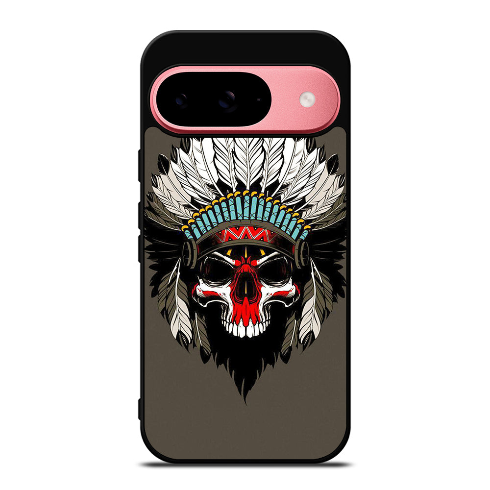 INDIAN FEATHER SKULL ART Google Pixel 9 Case Cover