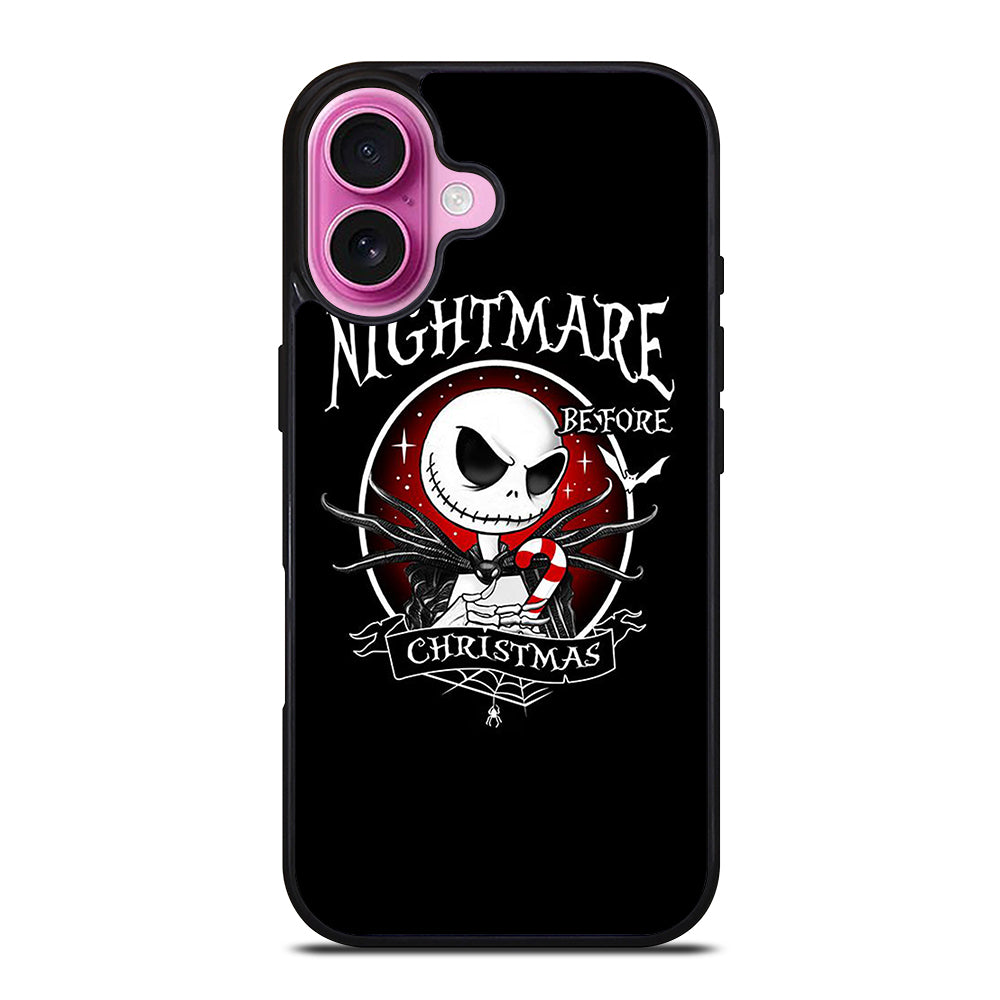JACK SKELLINGTON NIGHTMARE BEFORE CHRISTMAS BLACK iPhone 16 Plus Case Cover