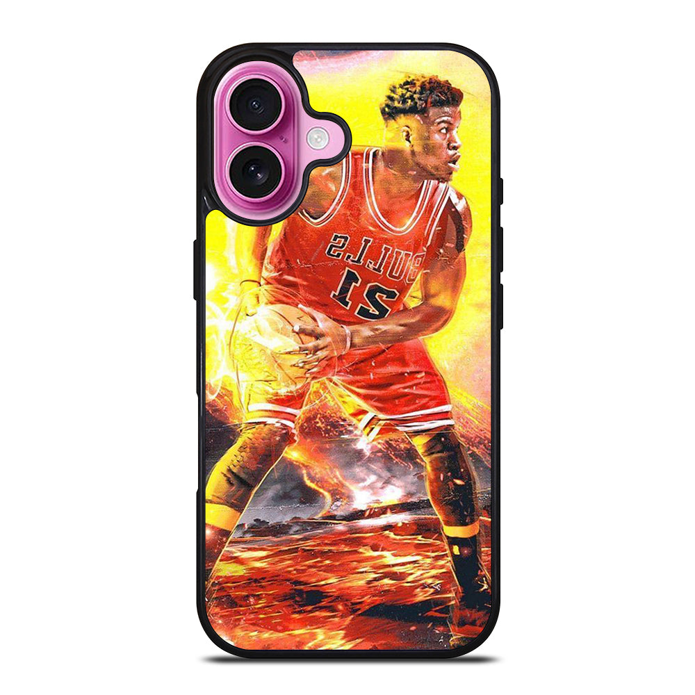 JIMMY BUTLER FLAME CHICAGO BULLS iPhone 16 Plus Case Cover