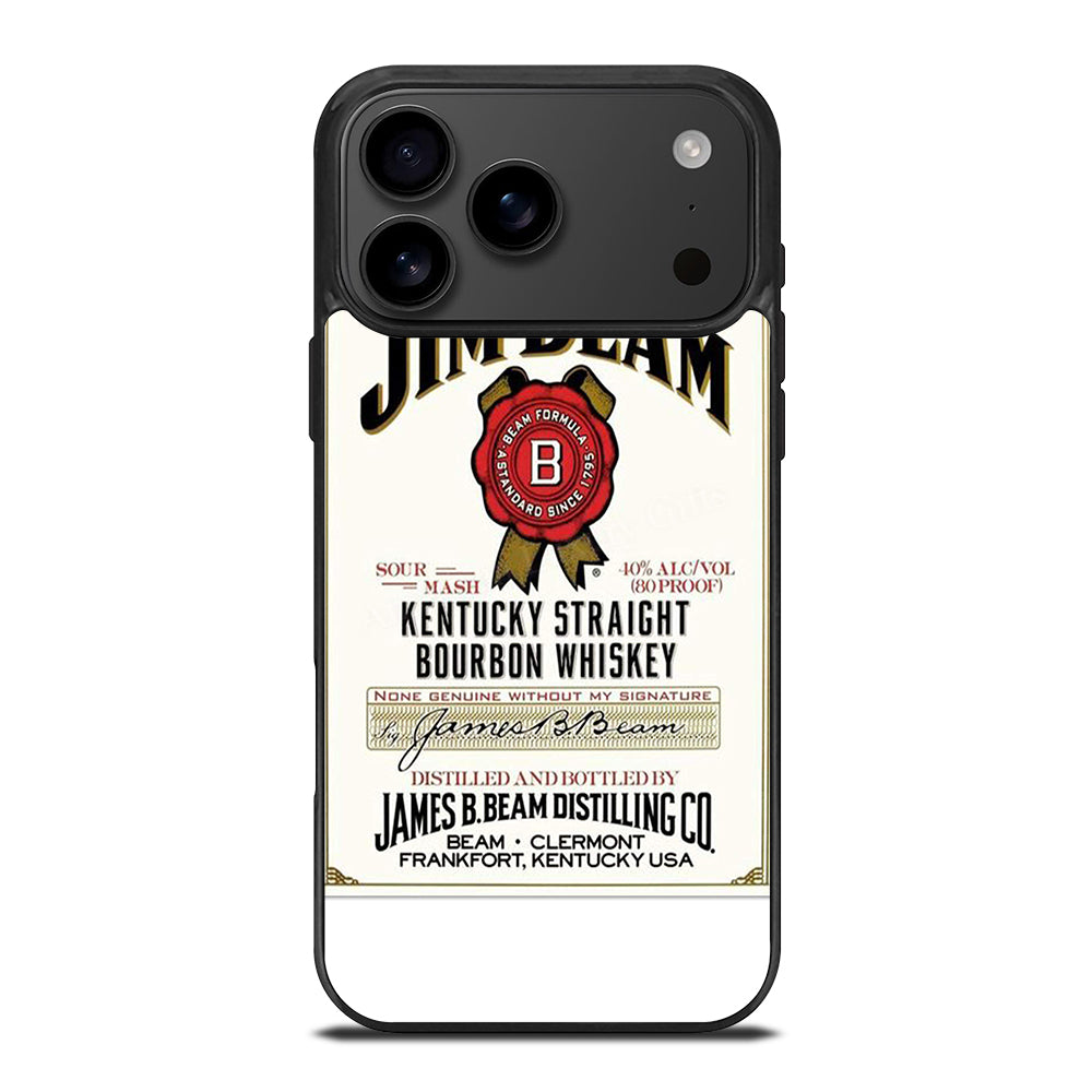 JIM BEAM BOURBON WHISKEY LABEL iPhone 17 Pro Max Case Cover