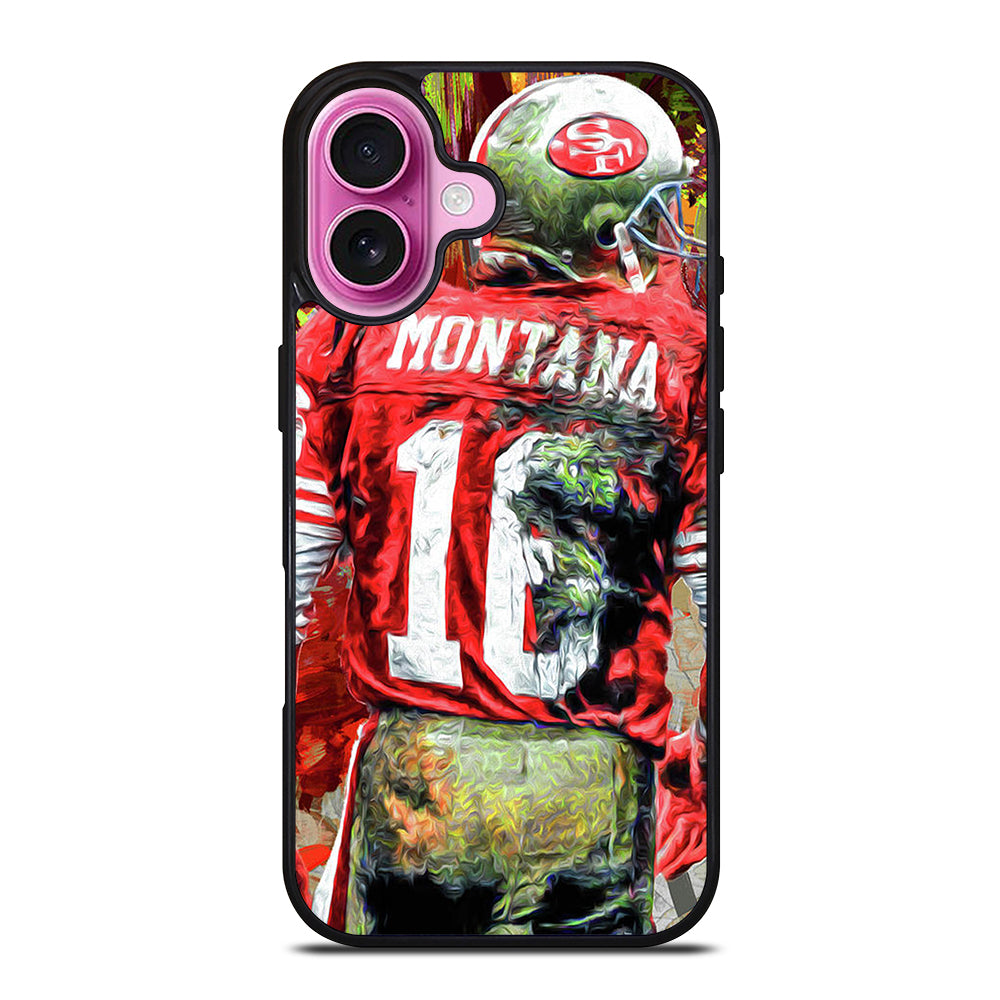 JOE MONTANA 49ERS ART iPhone 16 Plus Case Cover