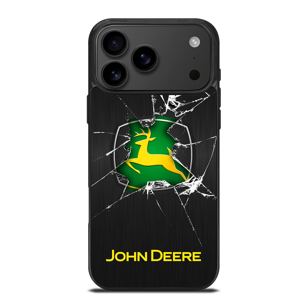 JOHN DEERE CRACKED GLASS LOGO iPhone 17 Pro Max Case Cover