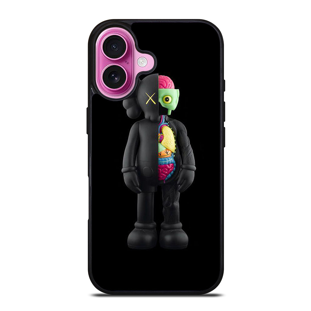 KAWS DESIGN BLACK iPhone 16 Plus Case Cover